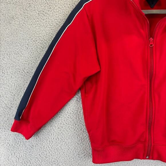 Tommy Hilfiger Y2k Jacket Womens Small Blokecore Tennis Prep Sport Full Zip Crop - Picture 4 of 12